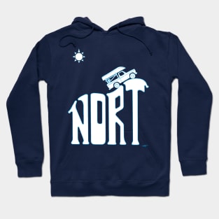 Nort Sky Blue with White fill Hoodie